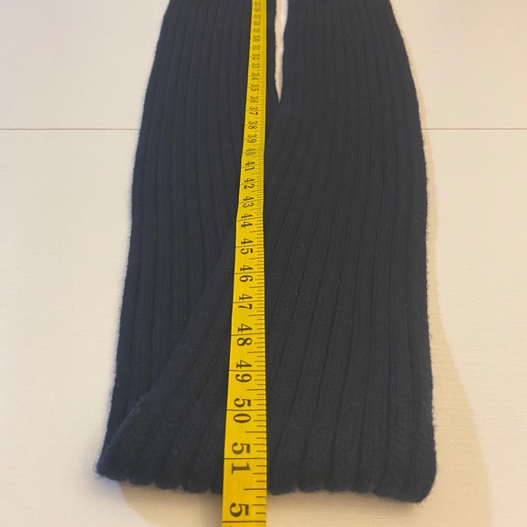 Marni Men's Vintage Braided Cable Knit Scarf Navy Blue O/S - Picture 6 of 7